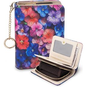 APHISON Small RFID Wallet Women Cute Compact Bifold Credit Card Holder Wallet for Women with Zipper Coin Pocket