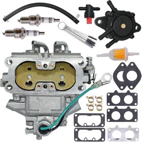 XingLi 15003-7077 Carburetor 15003-7041 Fit for Kawasaki FH601V 4-Cycle Engine Carb with Fuel Pump and Spark Plug