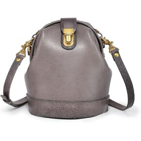 Doctor Bucket Crossbody Handbag | Luxurious and Versatile Bag for Women | Genuine Cowhide Leather