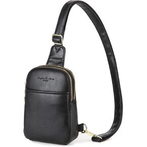 INICAT Small Crossbody Sling Bags for Women Vegan Leather Cell Phone Purse Fanny Packs for Women Men