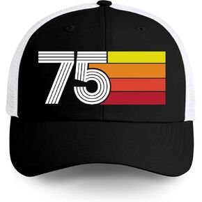 50th Birthday Gifts - 50th Birthday Gifts for Men Women - 1975 Birthday Decorations for Men Women - 50 Years Old Gifts Retro Trucker Hat Black