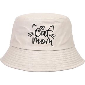 Cat mom Hats for Women Cotton Soft top Embroidered Sun hat Unisex
