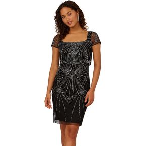 Adrianna Papell Women's Beaded Popover Dress