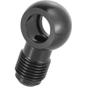 Motoforti Universal Fuel Banjo Fitting to 6AN Male Flare Adapter, Fuel Line Adapter Connector, Dia.12mm, for Car 9/16-18 Thread, Aluminium Alloy, Black