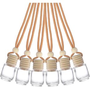 6 PCS Car Air Freshener Diffuser, Empty Car Diffuser Bottle, 8ml Hanging Car Diffuser Air Freshener, Car Essential Oil Diffuser For Perfume, Freshener, Essential Oil