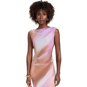 AFRM Women's Eline Semi Sheer Open Back Tank Top