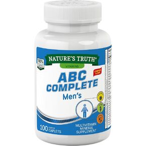Senior ABC Complete Multivitamin For Men Over 50 Plus | 100 Caplets | Non-GMO & Gluten Free | By Nature's Truth