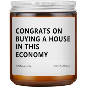 House Warming Gifts New Home, Housewarming Gifts,New Home Gifts Ideas, Housewarming Gifts for Women, Men, Couple, New Apartment Gifts-7 OZ Lavender Soy Wax New Home Candle