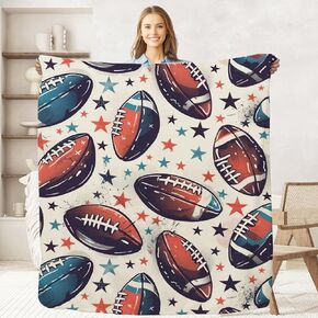 Soccer Toys Gifts Glow in The Dark Throw Blanket for Boys Girls, Sports Friendship Birthday Gifts for 3 4 5 6 7 8 9 10 Year Old Kids and Teens, Soccer Stuff Party Decor for Women Men Son Daughter