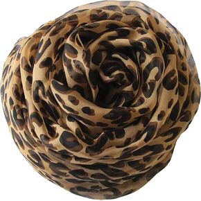 Women-Lightweight-Silk-Shawls-Scarf with Fashion-Leopard Print for Summer-UV-Protection