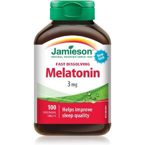 Melatonin Fast Dissolving 3mg 100 Sublingual Tablets by Jamieson