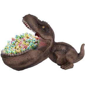 Dinosaur Candy Bowl Fun Candy Dish for Office Desk Dino Key Bowl for Entryway Table Decoration Resin Dinosaur Statue Animal Candy Bowls Decorative Bowl Home Decor Big Mouth Candy Jar Box Gifts