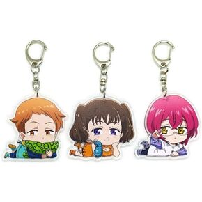 EBTY DREAMS Inc. - Set of 3 The Seven Deadly Sins Nanatsu Taizai Acrylic Keychain King, Diane, Gowther v1