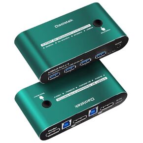 kvm Switch 2 Monitors 2 Computers hdmi 2.1 4k 144hz EDID Emulator Hotkey Switching hdmi kvm Switch 2 Monitors 2 Computers Extended Display EDID kvm Switch hdmi 2.1 edid 1440P 120Hz 144Hz Daoistek