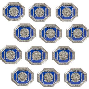 Artisan Owl Masonic Freemason Emblem with Square and Compass Lapel Hat Pin