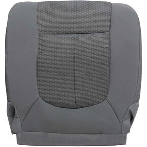 Steel Gray Front Driver Side Bottom Replacement Cloth Seat Covers Compatible with Ford F250 F350 F450 F550 2011 2012 2013 2014 2015 2016