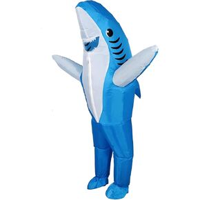Shark Costume Kids 3'7''-4'3'' Tall, Cute Inflatable Costume, Inflatable Shark Costume for Halloween