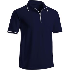 Decrum Mens Polo Shirts Short Sleeve - Casual Business Polos Comfortable Collared Shirt Men