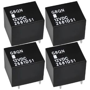 Relay G8QN R303 F8VF-BA (Set of 4), 12VDC 5Pins Automotive Relay Fuel Pump Gauge Relay Compatible for Expedition Explorer Truck