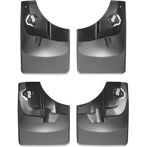 WeatherTech Custom No Drill Splash Guard MudFlaps for Ford F-150 - Front & Rear Set (110044-120044), Black