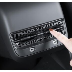 Zorratin Rear Center Console AC HVAC Air Vent Grille Panel Cover Shell Plaid Trim for Tesla Model Y and Tesla Model 3 Accessories Dust-Proof