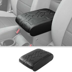 JWWY Armrest Cover Case Pad Center Console Cover Decoration Protective Cover Trim Fit for 2006-2010 Jeep Wrangler JK Interior Accessories Black Rubber in Kuwait