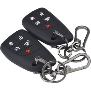 Silicone Rubber Key Fob Cover for Chevrolet Silverado 1500 2500 and GMC Sierra Canyon Equinox RS AWD and Buick Envision and 2024 2025 Honda Prologue 5 Buttons Remote