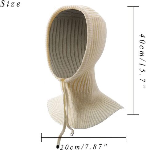 Balaclava Women Knit Winter Hats Warm Hooded Scarf Hat Warm Knitted Men Women Scarf Warm Winter Hats in Saudi Arabia