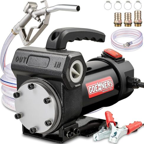 Heavy Duty Diesel Transfer Pump 12V High Performance 13 GPM Self-Priming Fuel Transfer Pump Kit with Manual Nozzle & Hose for Diesel Kerosene Transformer Oil in Saudi Arabia
