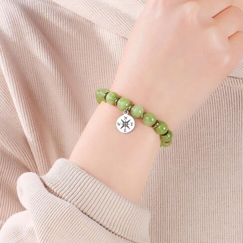 JoycuFF Graduation Gifts for Daughter Sisters Girlfriend Granddaughter Niece Class of 2023 Seniors High School College Women Girls Beaded Bracelets Natural Stone Compass in Saudi Arabia