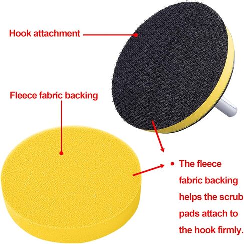 SIQUK 16 Pieces 3 Inch Buffing Pads Foam Polishing Pad Kit Polisher Pads Bonnets Wax Buffer Polish Pads Car Buffer Attachment for Drill in Kuwait