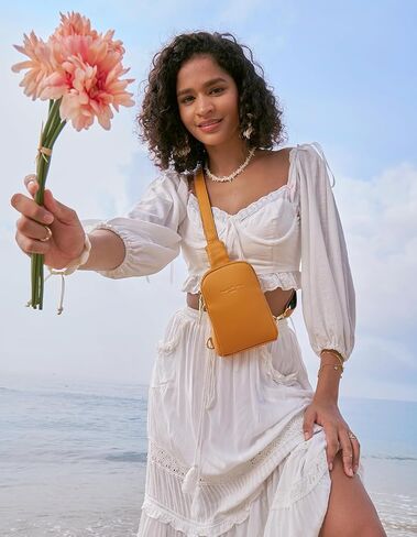 INICAT Small Crossbody Sling Bags for Women Vegan Leather Cell Phone Purse Fanny Packs for Women Men in Saudi Arabia