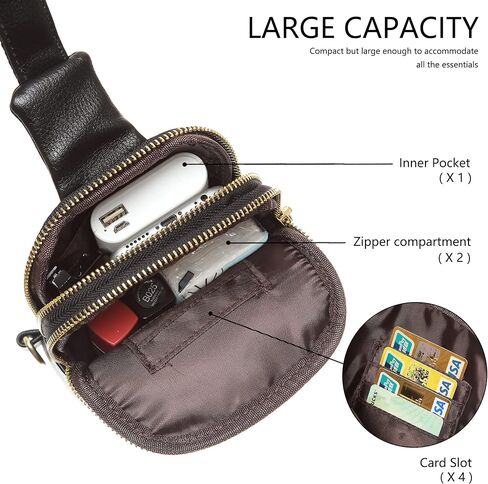 INICAT Small Crossbody Sling Bags for Women Vegan Leather Cell Phone Purse Fanny Packs for Women Men in Saudi Arabia