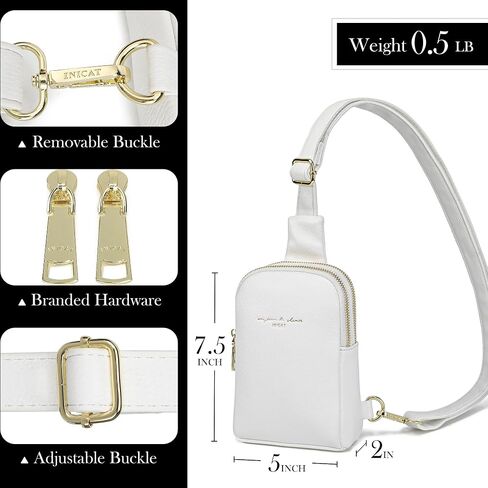 INICAT Small Crossbody Sling Bags for Women Vegan Leather Cell Phone Purse Fanny Packs for Women Men in Saudi Arabia
