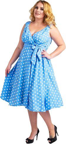 Miss Lavish London Vintage Inspired Women's Dresses -40s 50s Style Midi Plus Size Retro Cocktail Dresses in Saudi Arabia