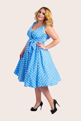 Miss Lavish London Vintage Inspired Women's Dresses -40s 50s Style Midi Plus Size Retro Cocktail Dresses in Saudi Arabia