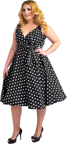Miss Lavish London Vintage Inspired Women's Dresses -40s 50s Style Midi Plus Size Retro Cocktail Dresses in Saudi Arabia