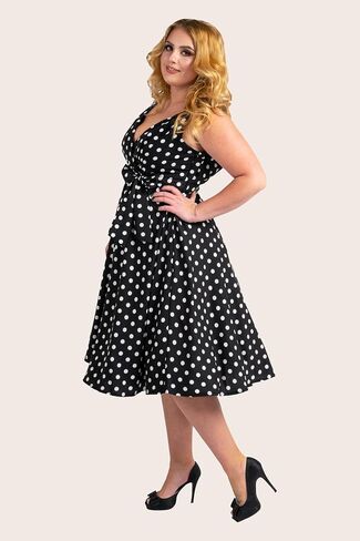 Miss Lavish London Vintage Inspired Women's Dresses -40s 50s Style Midi Plus Size Retro Cocktail Dresses in Saudi Arabia