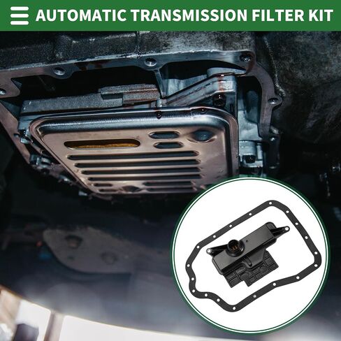 مجموعة فلتر زيت ناقل الحركة الأوتوماتيكي Motoforti لسيارة Toyota RAV4 2.5L 2016-2019 مطاط بلاستيكي مع حشية رقم 3533073021 أسود in Saudi Arabia