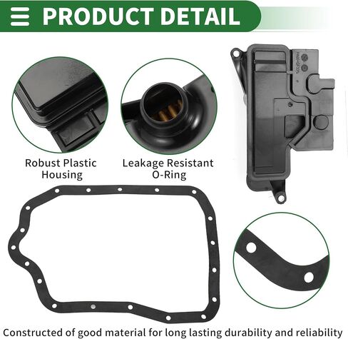 مجموعة فلتر زيت ناقل الحركة الأوتوماتيكي Motoforti لسيارة Toyota RAV4 2.5L 2016-2019 مطاط بلاستيكي مع حشية رقم 3533073021 أسود in Saudi Arabia