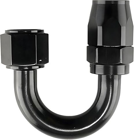 سيارة 6AN 180 درجة PTFE خرطوم الكوع نهاية دوارة، دوارة من الألومنيوم للسيارات لخرطوم خط الوقود المضفر CPE، ملحقات إصلاح المركبات العالمية لسيارات الدفع الرباعي والشاحنات وRV والمزيد (AN6) in Kuwait