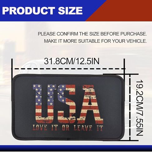 وسادة غطاء مسند ذراع وحدة التحكم المركزية، واقي غطاء صندوق مقعد مسند ذراع السيارة ذو العلم الأمريكي العالمي، إكسسوارات ديكور مريحة للسيارة تناسب معظم السيارات والمركبات وسيارات الدفع الرباعي (العلم الأمريكي الأسود) in Kuwait