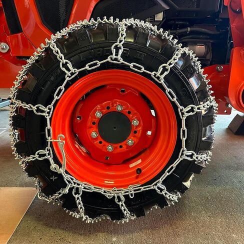 TireChain.com Compatible with 27-8.50-15 Galaxy Marathoner, Titan Trac loader 6 PLY Studded Diamond Tire Chains, priced per pair in Saudi Arabia