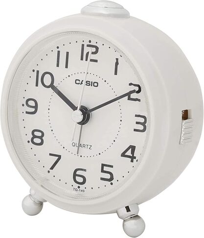 CASIO TQ-149-7JF Alarm Clock, White, Analog, Small, Snooze with Light in Saudi Arabia