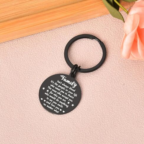 YALLNASL Bonus Son Daughter Gifts Keychain for Stepson Stepdaughter Birthday Wedding Gifts for Daughter Son In Law Keychains in Kuwait