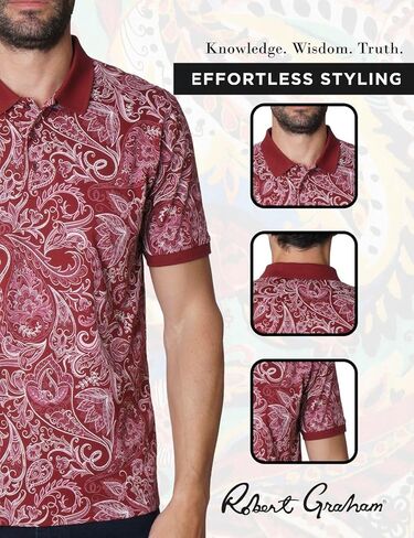 قميص بولو Dozer قصير الأكمام للرجال من Robert Graham in Kuwait