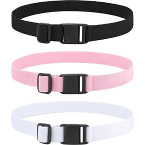 AWAYTR Kids Magnetic Belt for Girls - 3 Pack Toddler Boys Adjustable Elastic Belt for School Uniform Jeans