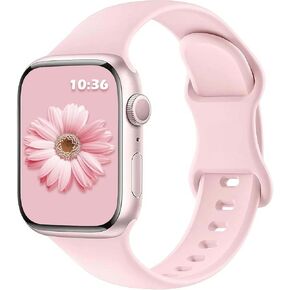 Sport Bands Compatible with Apple Watch Band 38mm 40mm 41mm 42mm 44mm 45mm 46mm 49mm,Soft Silicone Waterproof Strap Compatible with iWatch Bands Series 9 Ultra 8 7 6 5 4 3 2 1 SE Universal