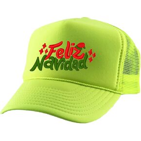 ALLNTRENDS Feliz Navidad Trucker Hat Adult Xmas Party Hats Embroidered Merry Christmas Cap