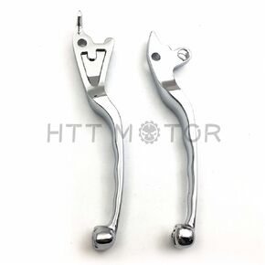 HTTMT MT241-011- Chromed Brake Clutch Skull Hand Levers Fit Compatible with Suzuki Intruder 800 1400 1500